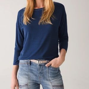 WHBM Women’s 3/4 Sleeve Drop Shoulder Tee Top Sz Medium NWT